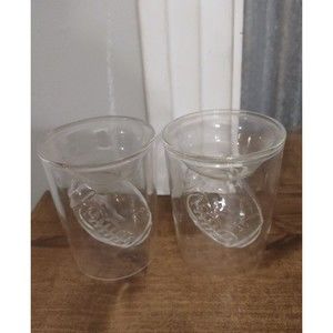 Whiskey Shot Glass Football Shape Blown glass collection (2)